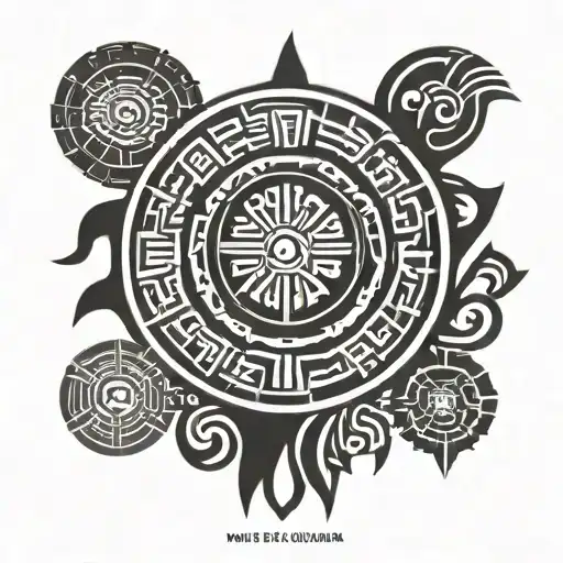 Mayan calendar tattoo design idea