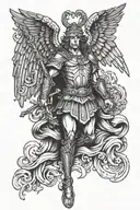 st Michael and CIA   tattoo design idea