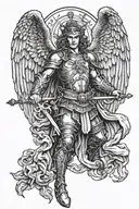 st Michael and CIA   tattoo design idea