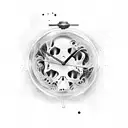 time running out death waits for no one tattoo design idea