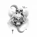 time running out death waits for no one tattoo design idea