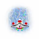 space shuttle tangled in christmas lights tattoo design idea