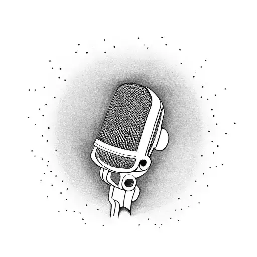The combination of God's hand tattoo and microphone tattoo design idea