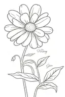 A Daisy with the stem being the words "You can do hard things."  tattoo design idea
