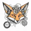 fox time piece anime tattoo design idea