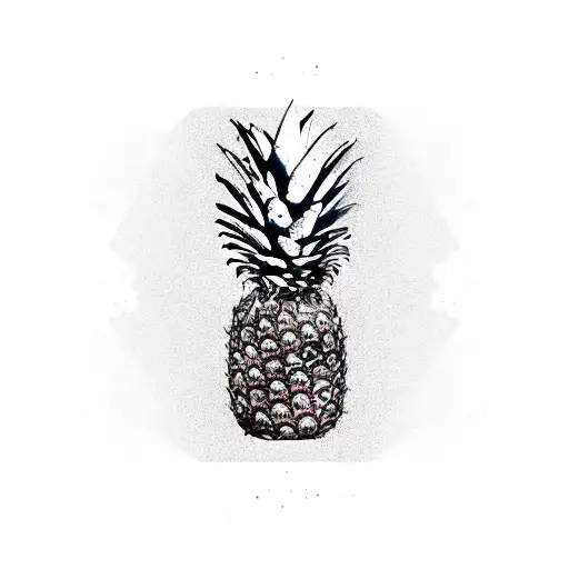 Pineapple tattoo design idea