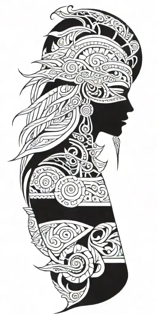 freya norse goddes tattoo design idea