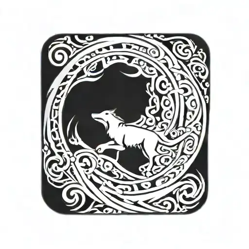 fenrir wolf wrap around wrist tattoo tattoo design idea
