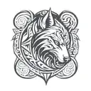 fenrir wolf tattoo design idea