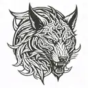 fenrir wolf tattoo design idea
