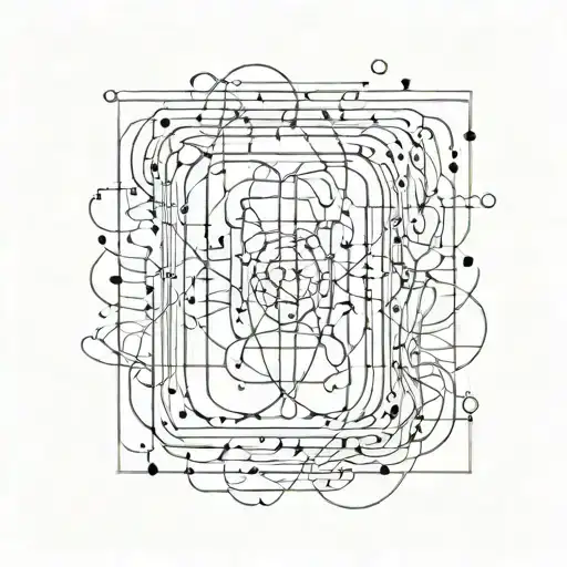 paradox words with some lines tattoo design idea