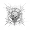 metal neuron tattoo design idea