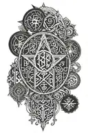 A Nordic style associated with runes.  tattoo design idea