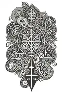 A Nordic style associated with runes.  tattoo design idea