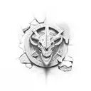 brick wall  tattoo design idea