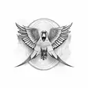condor with open wings tattoo design idea