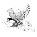 condor with open wings tattoo design idea