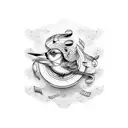bird wraped in music notes tattoo design idea