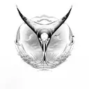 Albatross in flight tattoo design idea