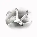 Albatross in flight tattoo design idea
