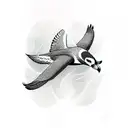 Albatross in flight tattoo design idea