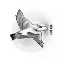 Albatross in flight tattoo design idea