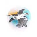 Albatross in flight tattoo design idea