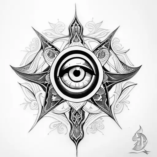 Evil Eye tattoo design idea