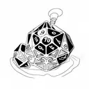 Dice tattoo design idea