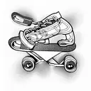 rat roller skating tattoo design idea