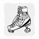 roller skate tattoo design idea