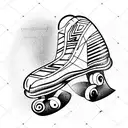 roller skate tattoo design idea