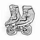 roller skate tattoo design idea