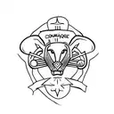 courage, strength, wisdom tattoo design idea