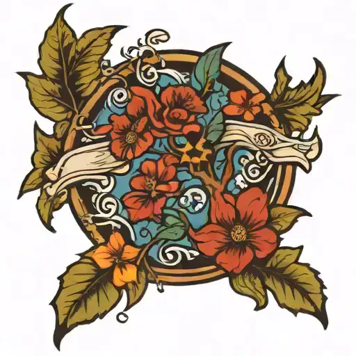 treaty oak revival  tattoo design idea