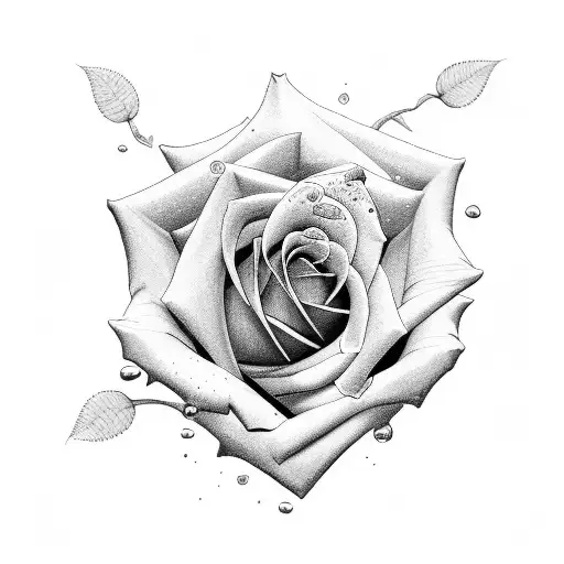 rose with number: XXVCI tattoo design idea