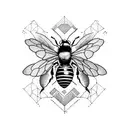 Honey Bee tattoo design idea