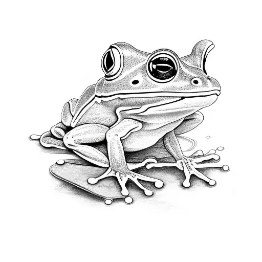 flor de maga and coqui frog tattoo design idea
