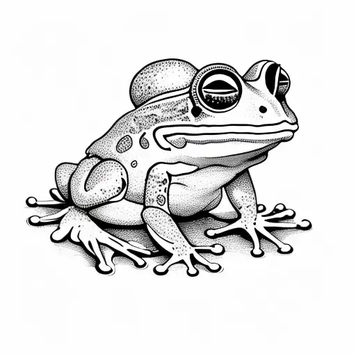 flor de maga and coqui frog tattoo design idea