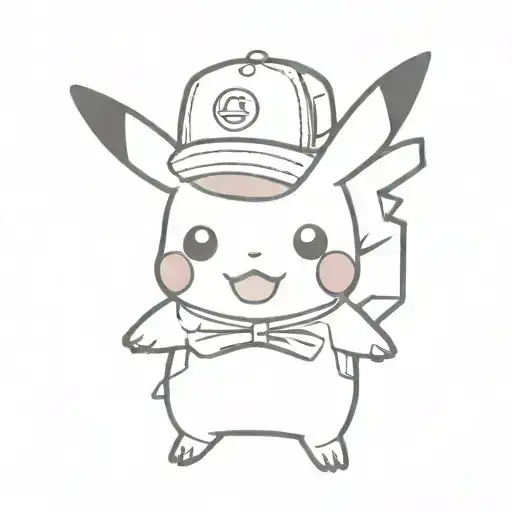 cute pikachu with boxing gloves very cute tattoo design idea