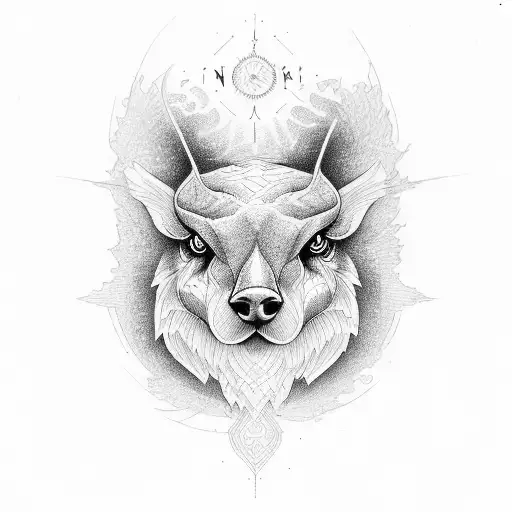 fine line goose tattoo design idea