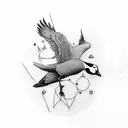 goose tattoo design idea