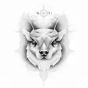 fine line goose tattoo design idea