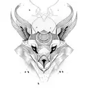 fine line goose tattoo design idea