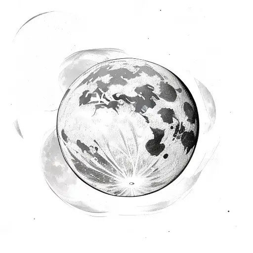 world globe to put on a table but the moon insted of the world  tattoo design idea