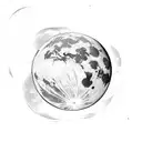 world globe to put on a table but the moon insted of the world  tattoo design idea