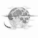 world globe but the moon insted of the world  tattoo design idea