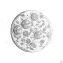 world globe but the moon insted of the world  tattoo design idea