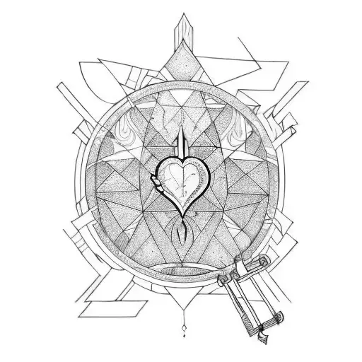 Broken Hourglass tattoo design idea