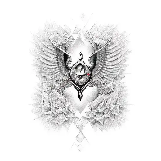 Shattered Hourglass tattoo design idea